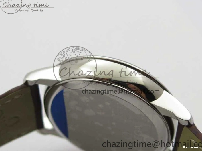 0110 Affordable De Ville Prestige Real PR SS ZF 1:1  Best Edition White Dial YG Markers Brown Leather Strap MIYOTA 7899